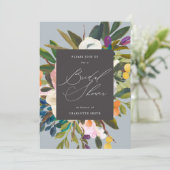 Invitation Fleurs d'agrumes lumineuses | Dusty Blue | Fête de (Debout devant)