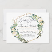 Invitation Fleurs d'albâtre Rustique Fête de l'mariée (Devant)