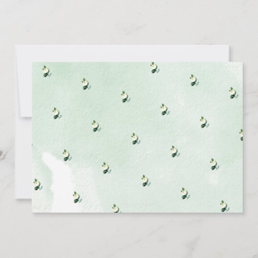 Invitation Fleurs d'albâtre Rustique Fête de l'mariée (Dos)