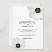 Invitation Fleurs d'anémones blanches noires (Devant)
