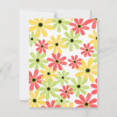 Invitation Fleurs dans une théière (Dos)