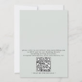 Invitation Fleurs d'aquarelle blanches Cerfs QR Code Mariage (Dos)