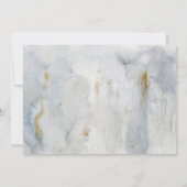 Invitation Fleurs d'aquarelle bleue Bébé ou Fête des mariées (Dos)