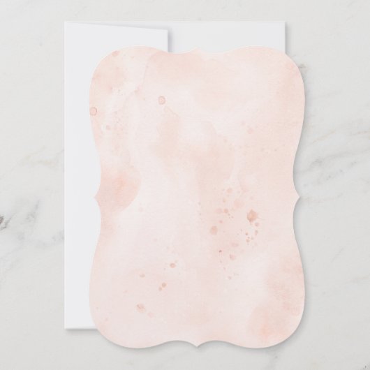 Invitation Fleurs d'aquarelle blush 50e fête d'anniversaire (Dos)