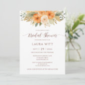 Invitation Fleurs d'aquarelle botanique Fête des mariées chic (Debout devant)