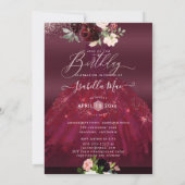 Invitation Fleurs d'aquarelle Bourgogne (Dos)