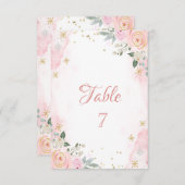 Invitation Fleurs d'aquarelle chic Snowflakes (Devant / Derrière)