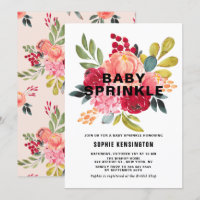 Fleurs d'aquarelle classiques Jumeaux Bébé Sprinkl