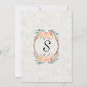 Invitation Fleurs d'aquarelle de corail et fête d'anniversair (Dos)