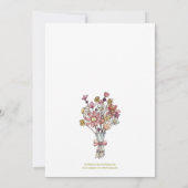 Invitation Fleurs d'aquarelle de la fête du jardin (Dos)