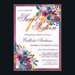 Invitation Fleurs d'aquarelle de la marine bourguignonne doux<br><div class="desc">Cette invitation élégante et artistique à la fête d'anniversaire de sweet sixteen est parfaite pour votre journée spéciale. Il présente des bouquets floraux peints à la main en automne, rouge bordeaux, pourpre prune, bleu marine et jaune moutarde, surplombant une bordure de parties scintillant rouge au vin mousseux imbriquée et un...</div>