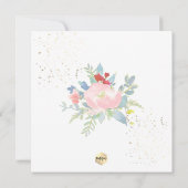 Invitation Fleurs d'aquarelle des chalets PixDezines (Dos)