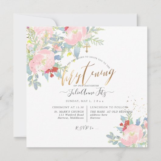 Invitation Fleurs d'aquarelle des chalets PixDezines (Devant)