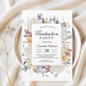 Invitation Fleurs d'aquarelle d'hiver