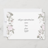 Invitation fleurs d'aquarelle du piano (Dos)