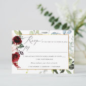 Invitation Fleurs d'aquarelle en fleurs passionnées, RSVP w R (Debout devant)