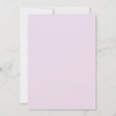 Invitation Fleurs d'aquarelle Lilac Mariage de script rose (Dos)