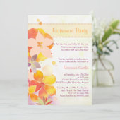 Invitation Fleurs d'aquarelle mignonne Parti de retraite (Debout devant)