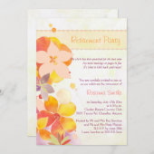 Invitation Fleurs d'aquarelle mignonne Parti de retraite (Devant / Derrière)