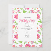 Invitation Fleurs d'aquarelle mixtes 2 (Devant)