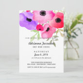 Invitation Fleurs d'aquarelle modernes (Debout devant)
