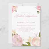 Invitation Fleurs d'aquarelle romantique Bridesmaids Déjeuner (Devant)