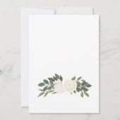 Invitation Fleurs d'aquarelle rose blanche (Dos)