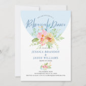 Invitation Fleurs d'aquarelle rose et jaune typographie moder (Devant)