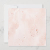 Invitation Fleurs d'aquarelle rose et marine 19e fête d'anniv (Dos)