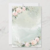 Invitation Fleurs d'aquarelle rose féminin Anniversaire (Dos)