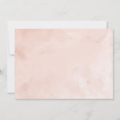 Invitation Fleurs d'aquarelle rose pâle Noël (Dos)