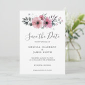 Invitation Fleurs d'aquarelle rustique modernes Enregistrer l (Debout devant)