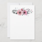 Invitation Fleurs d'aquarelle rustique modernes Enregistrer l (Dos)