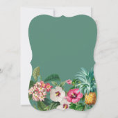 Invitation Fleurs d'aquarelle tropicale et Mariage de verdure (Dos)