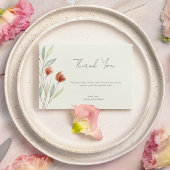 Invitation Fleurs d'aquarelle vert pastel