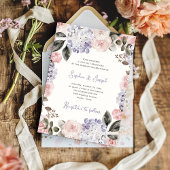 Invitation Fleurs d'aquarelle vintages | MARIAGE