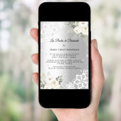 Invitation Fleurs d'Argent Noces de Diamant
