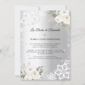 Invitation Fleurs d'Argent Noces de Diamant (Devant)