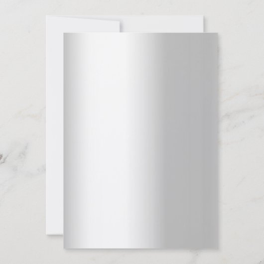 Invitation Fleurs d'argent Noël (Dos)