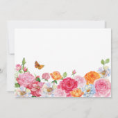 Invitation Fleurs d'art mariage Rose (Dos)