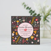 Invitation Fleurs d'art populaire Pâques (Debout devant)