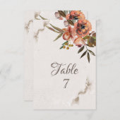 Invitation Fleurs d'automne à l'aquarelle (Devant / Derrière)