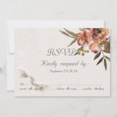 Invitation Fleurs d'automne à l'aquarelle chic RSVP  (Devant)