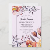 Invitation Fleurs d'automne Aquarelle Fête des mariées de pru (Devant)