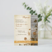 Invitation Fleurs d'Automne, Bois FAUX & Parchemin Carton de  (Debout devant)