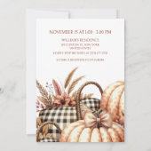 Invitation Fleurs d'automne, brunch citrouille et pétillant d (Dos)