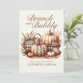 Invitation Fleurs d'automne, brunch citrouille et pétillant p (Debout devant)