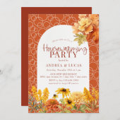 Invitation Fleurs d'automne | Chauffage domestique (Devant / Derrière)