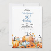 Invitation Fleurs d'automne citrouille 60e anniversaire (Devant)