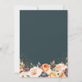 Invitation Fleurs d'automne Citrouille d'or Baby shower d'aut (Dos)